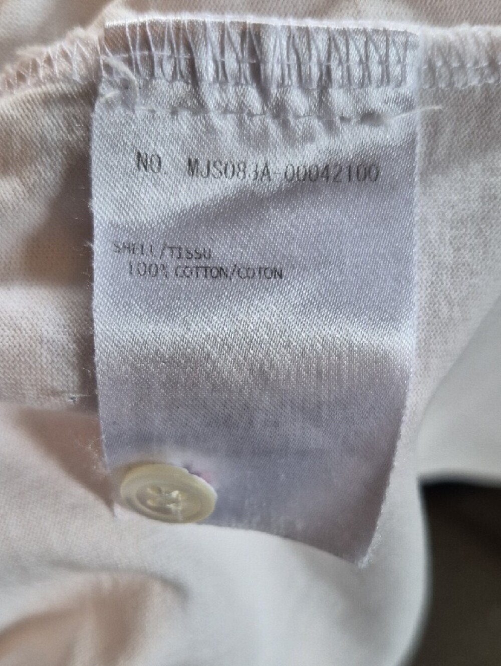 Thom Browne White Short-Sleeve Ringer Tee with Navy Trim - Picture 9 of 9